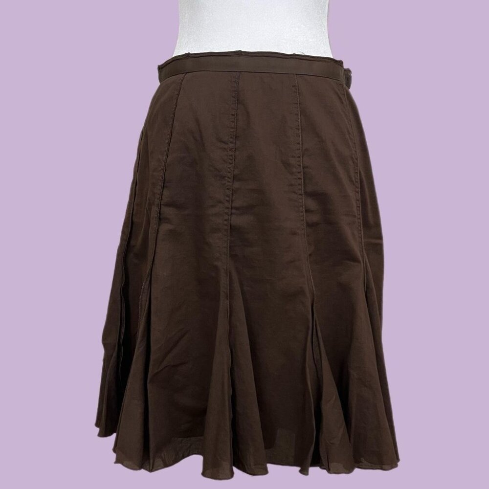 y2k brown whimsygoth grunge elevated basic midi s… - image 1